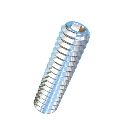 Titanium #10-24 X 3/4 inch UNC Allied Titanium Set Screw, Socket Drive with Flat Point