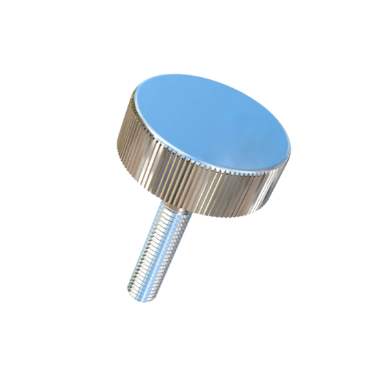 Titanium #10-32 X 0.923 inch UNF Knurled Allied Titanium Thumb Screw with 136 degree under head angle