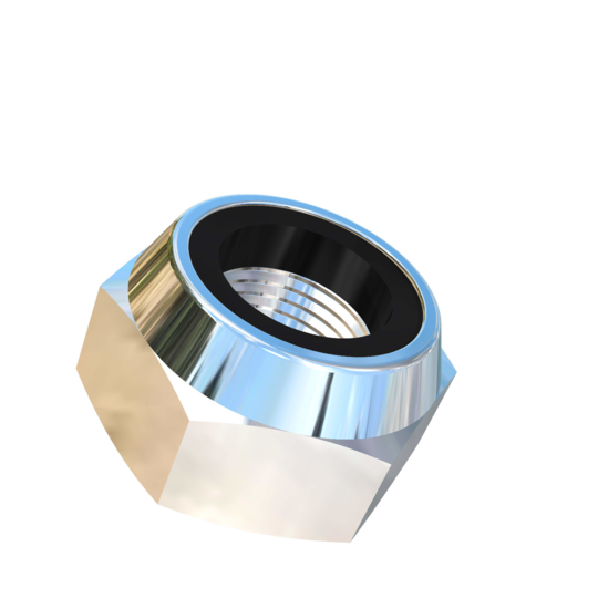 Titanium M9-0.75 Pitch Allied Titanium Hex Nylock Nut, Low Profile